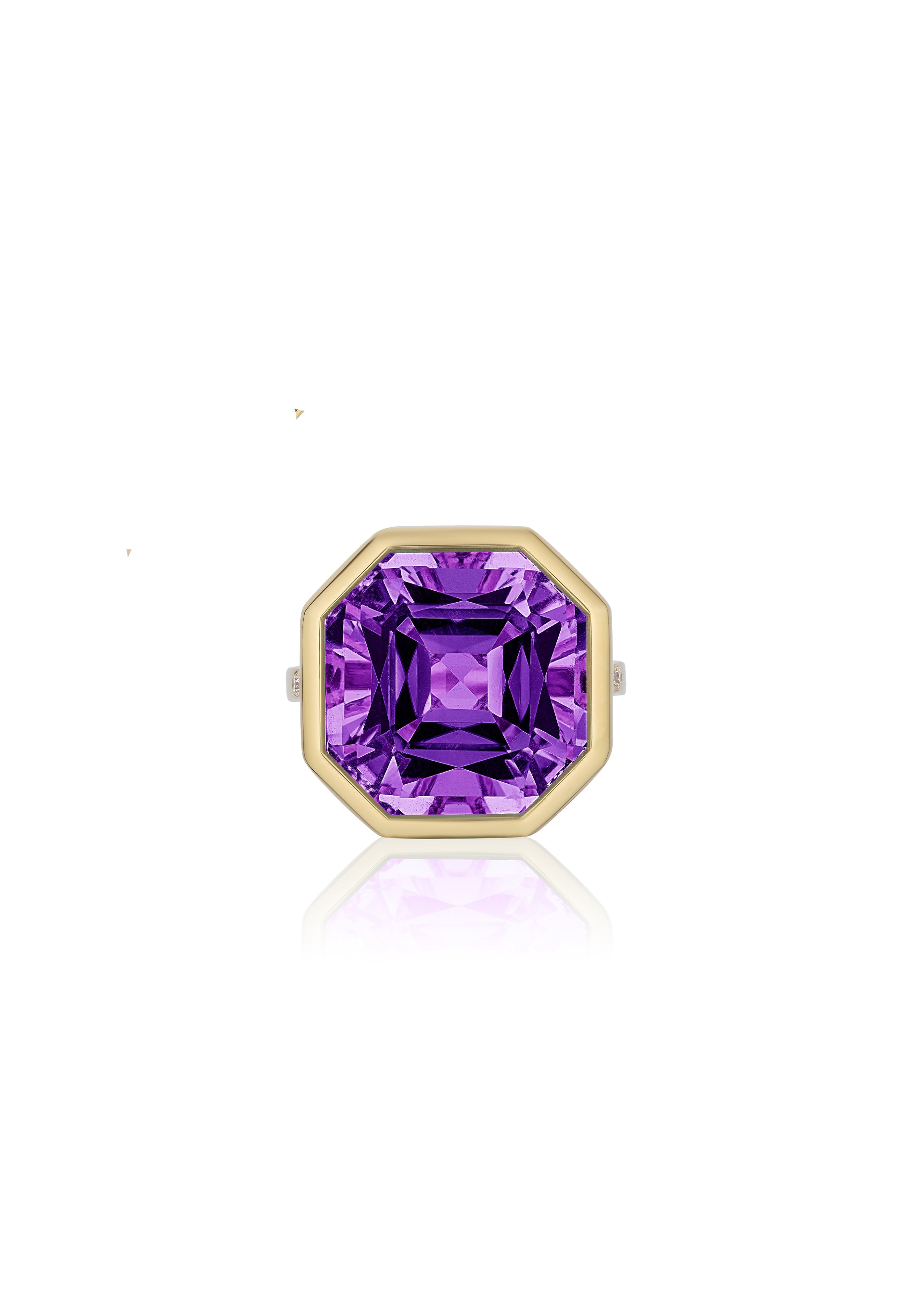 Yellow gold-Amethyst