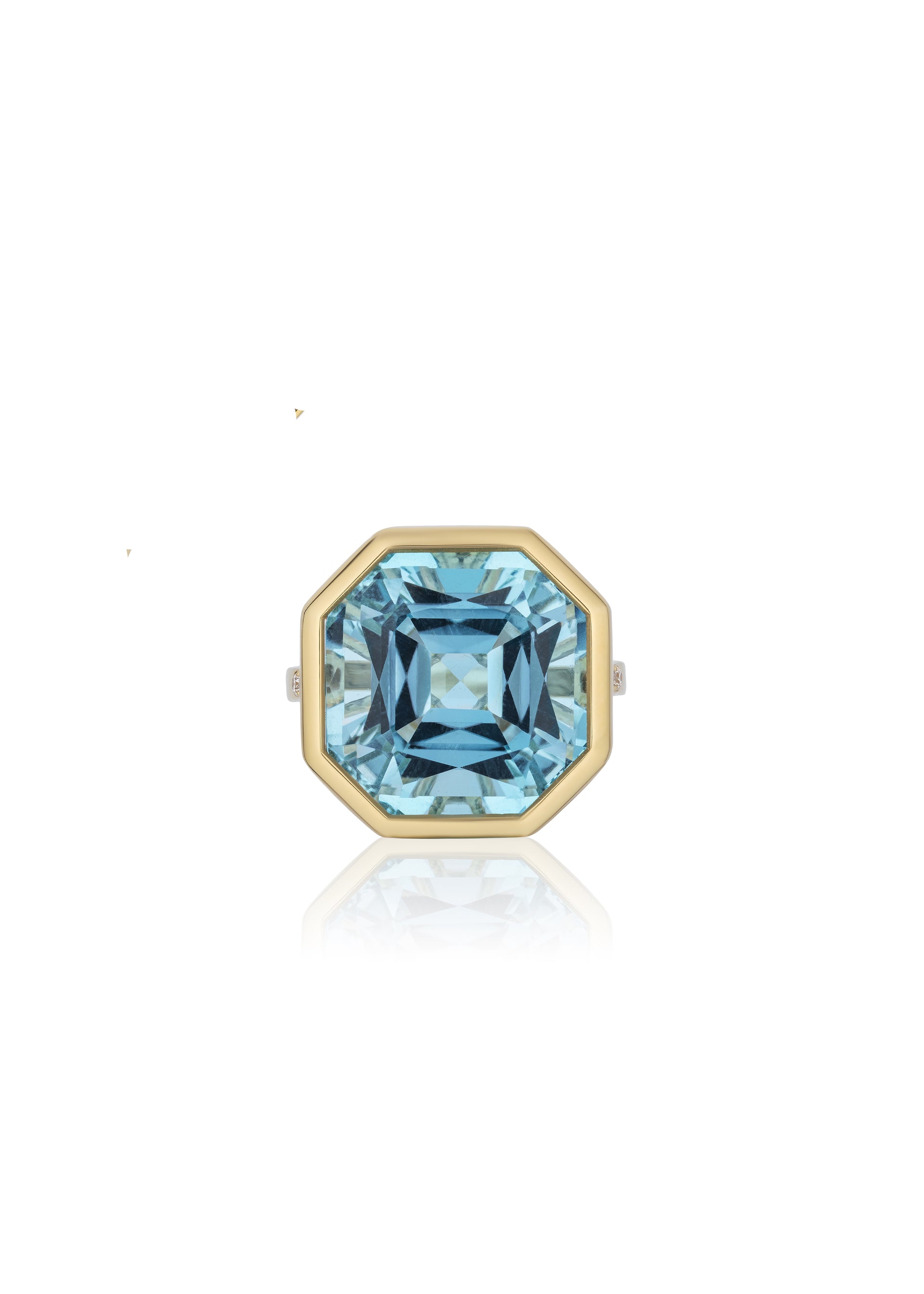 Yellow gold-Blue Topaz