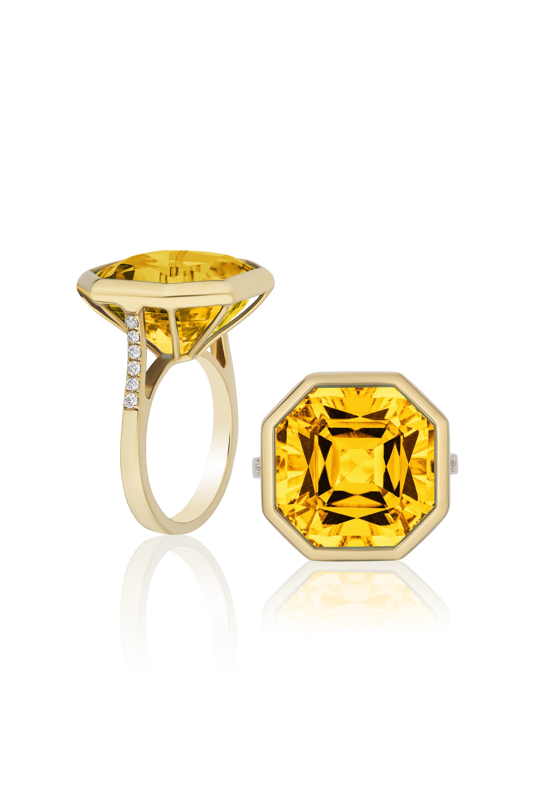 Yellow gold-Citrine