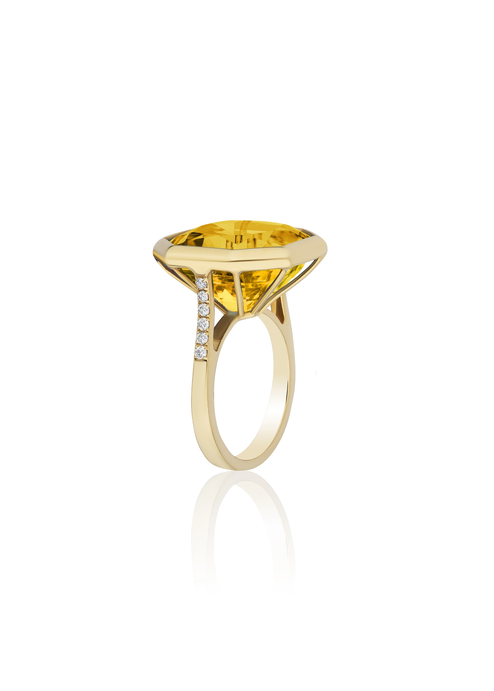 Yellow gold-Citrine