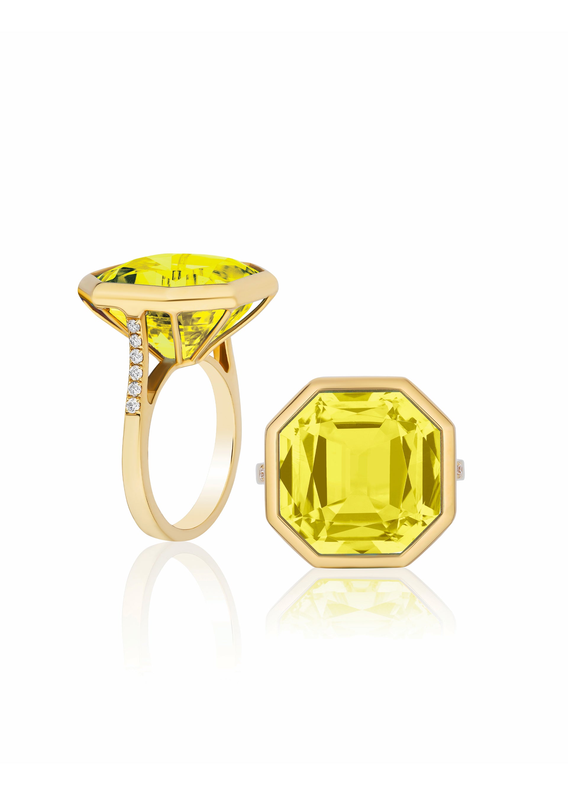 Yellow gold-Lemon Quartz