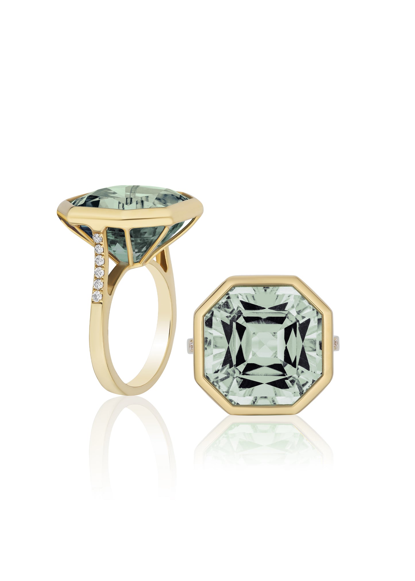 Yellow gold-Prasiolite