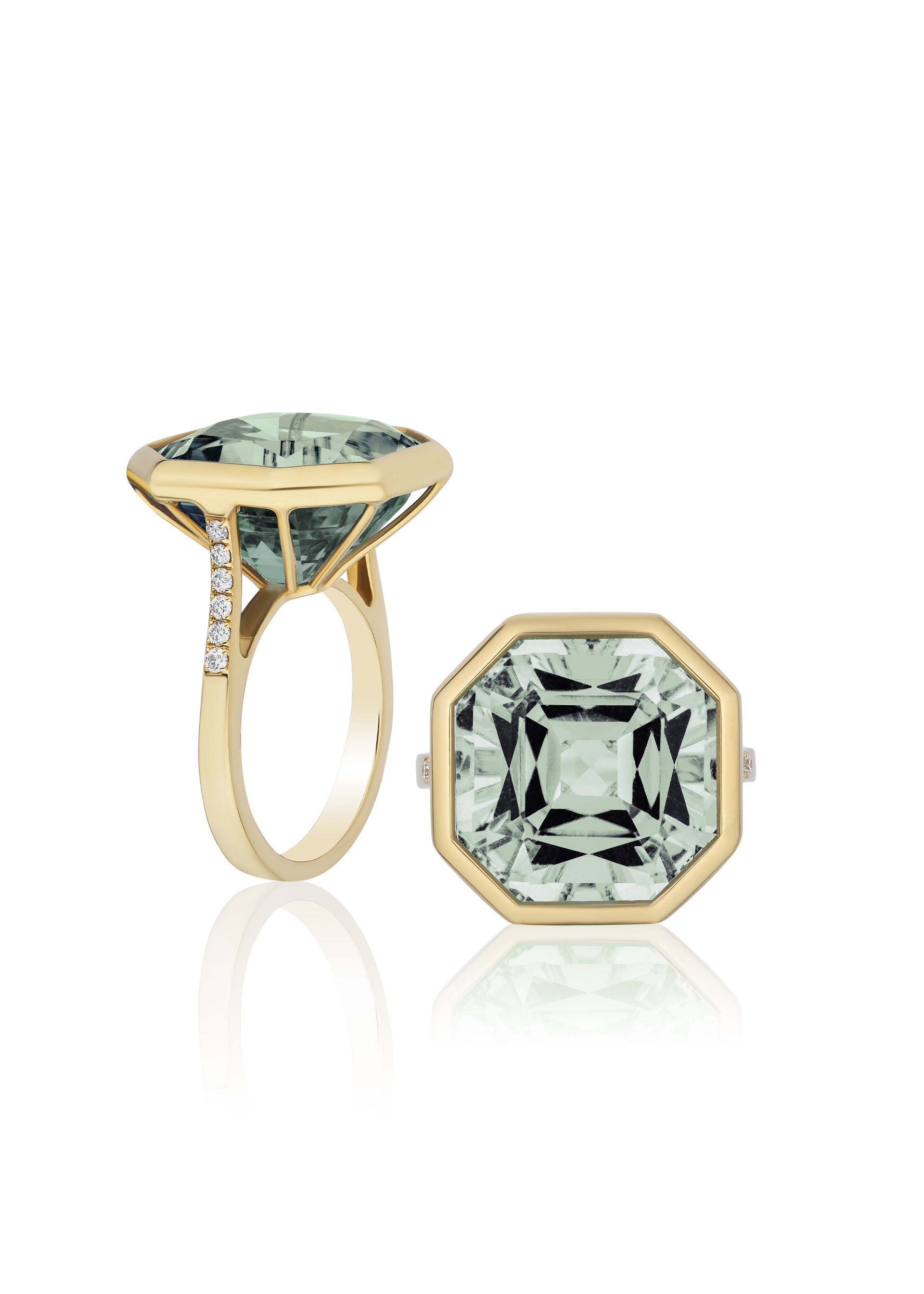 Yellow gold-Prasiolite