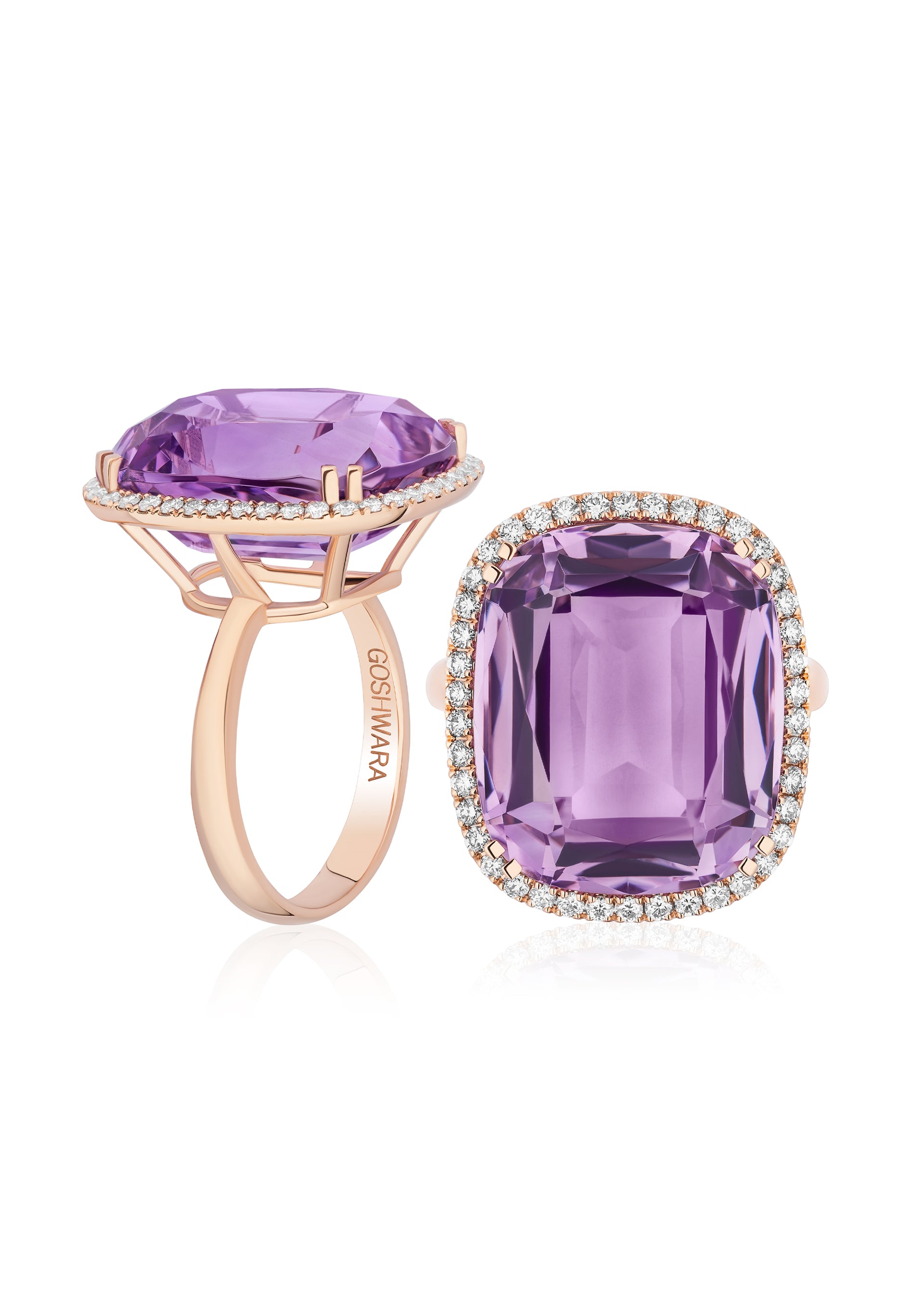 Rose gold-Lavender Amethyst