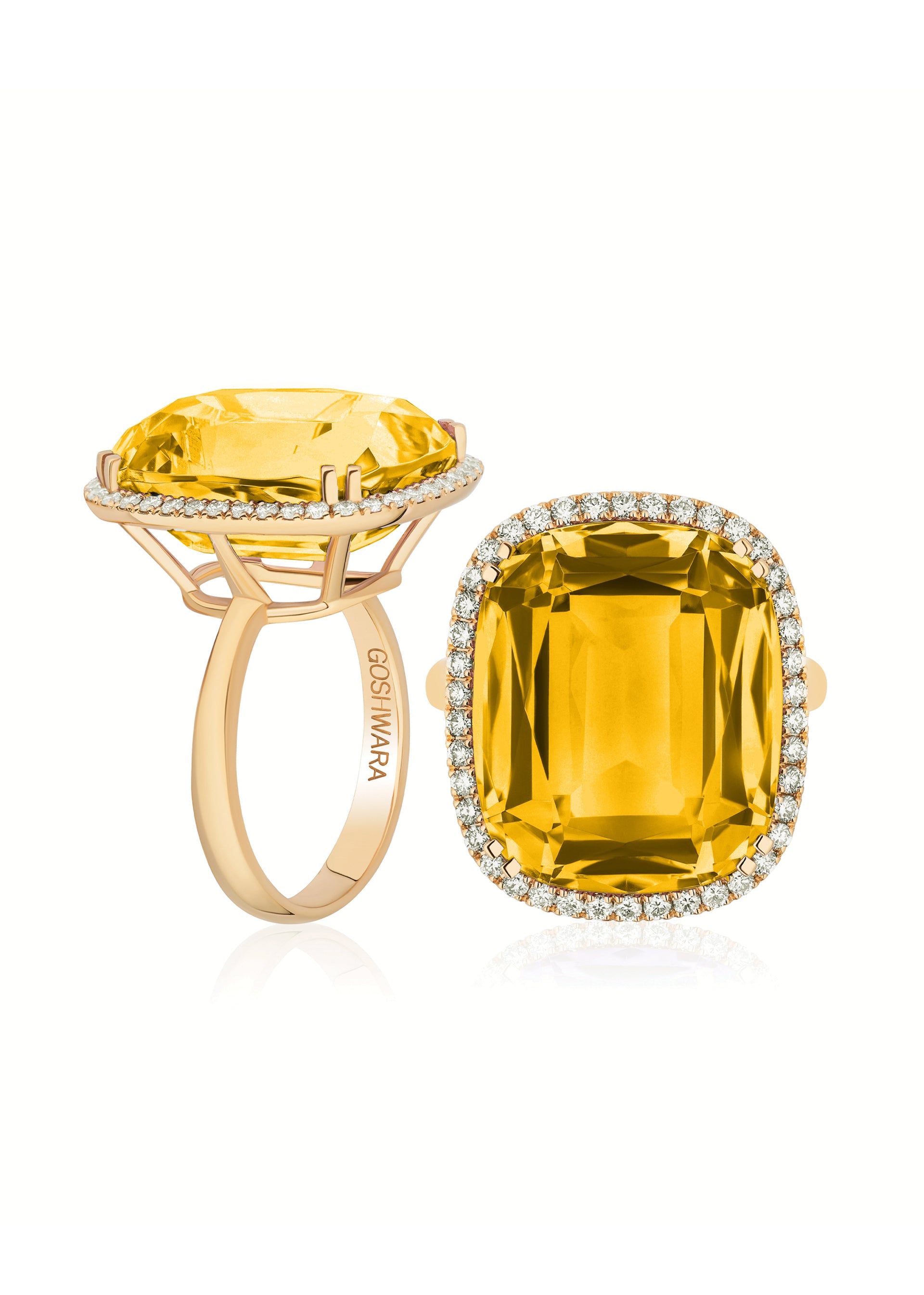 Yellow gold-Citrine