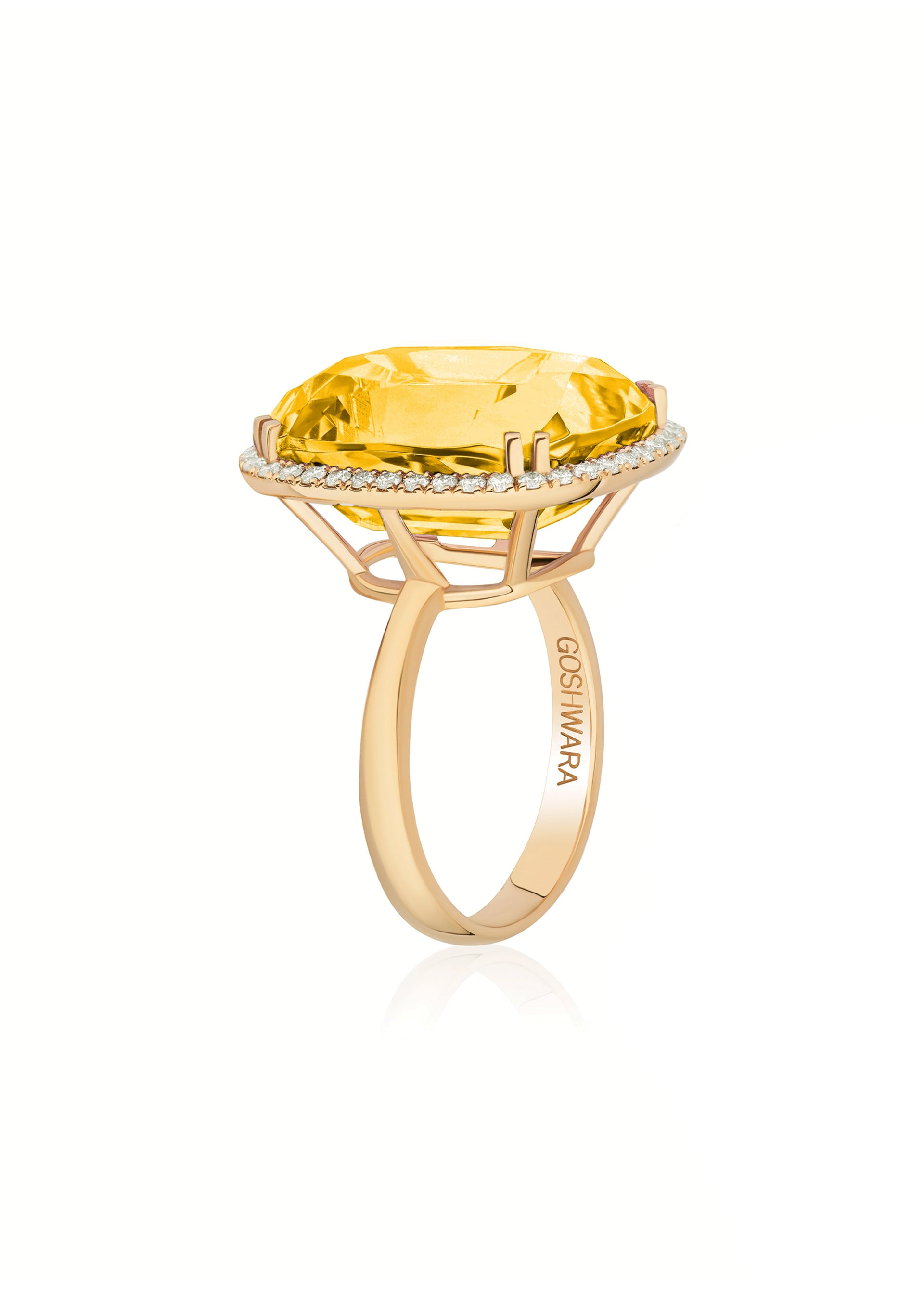 Yellow gold-Citrine