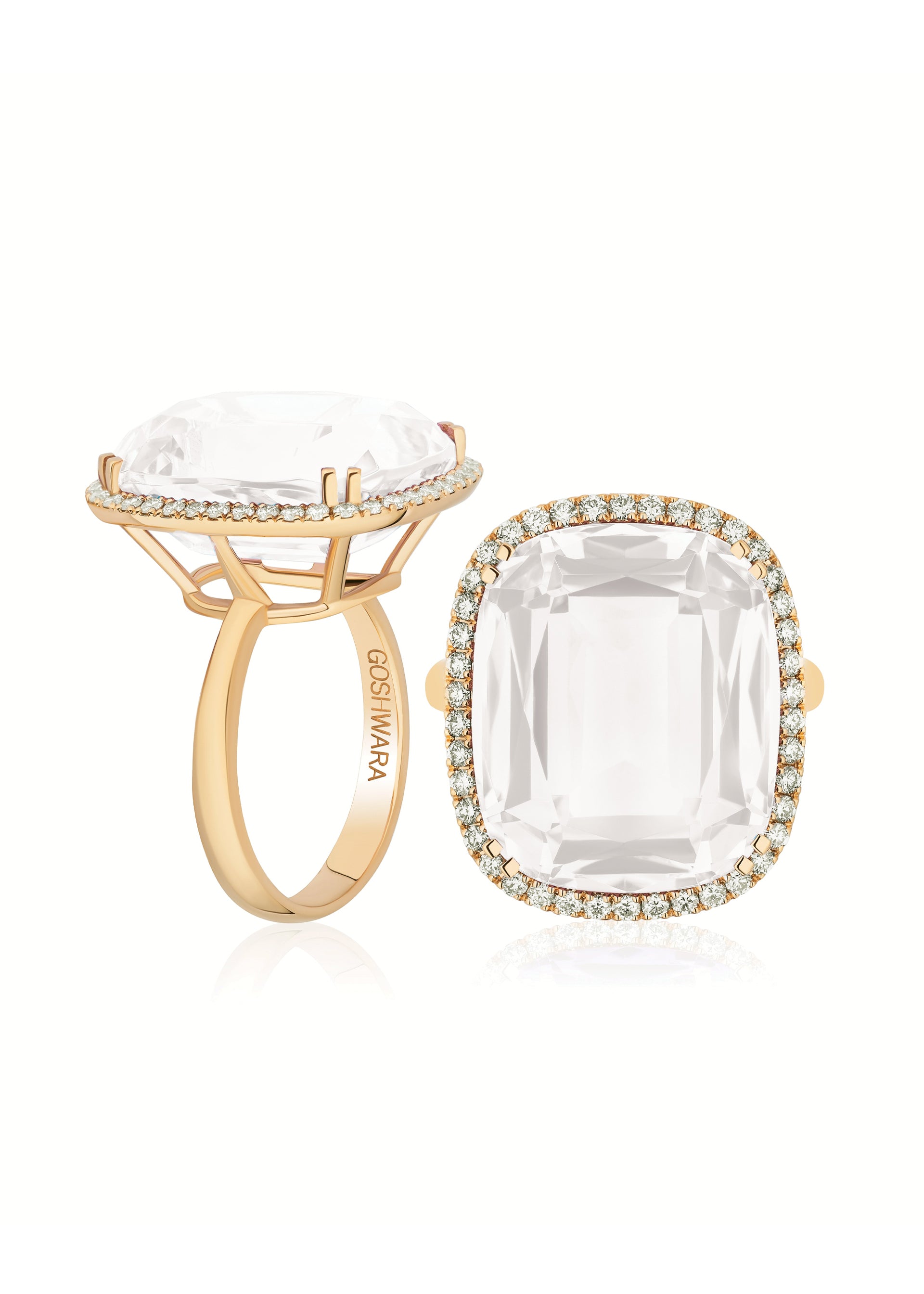 Yellow gold-Moon Quartz