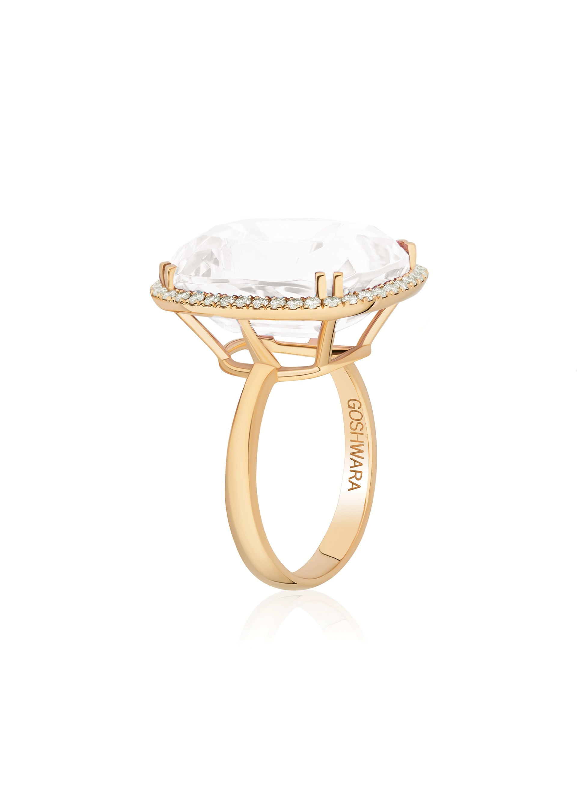 Yellow gold-Moon Quartz