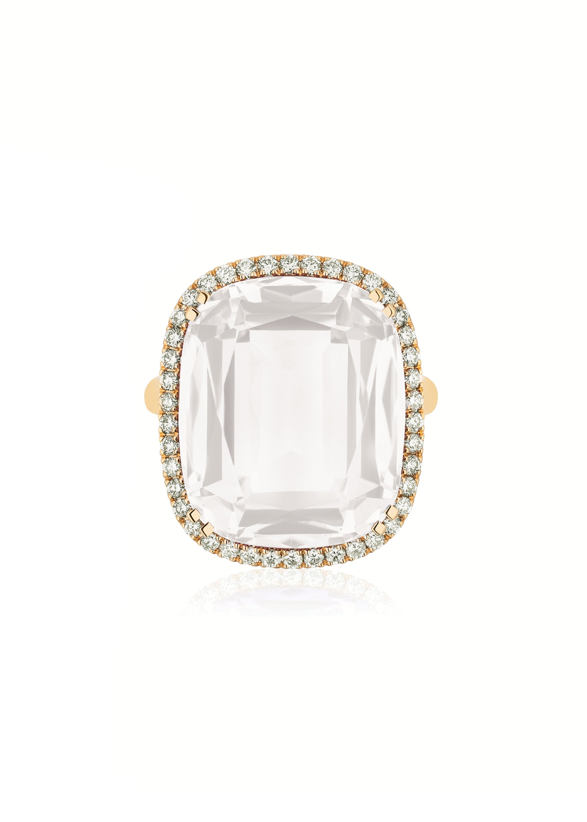 Yellow gold-Moon Quartz