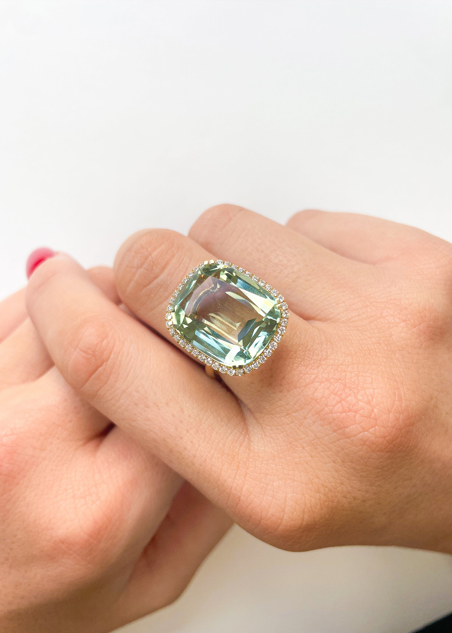 Yellow gold-Prasiolite