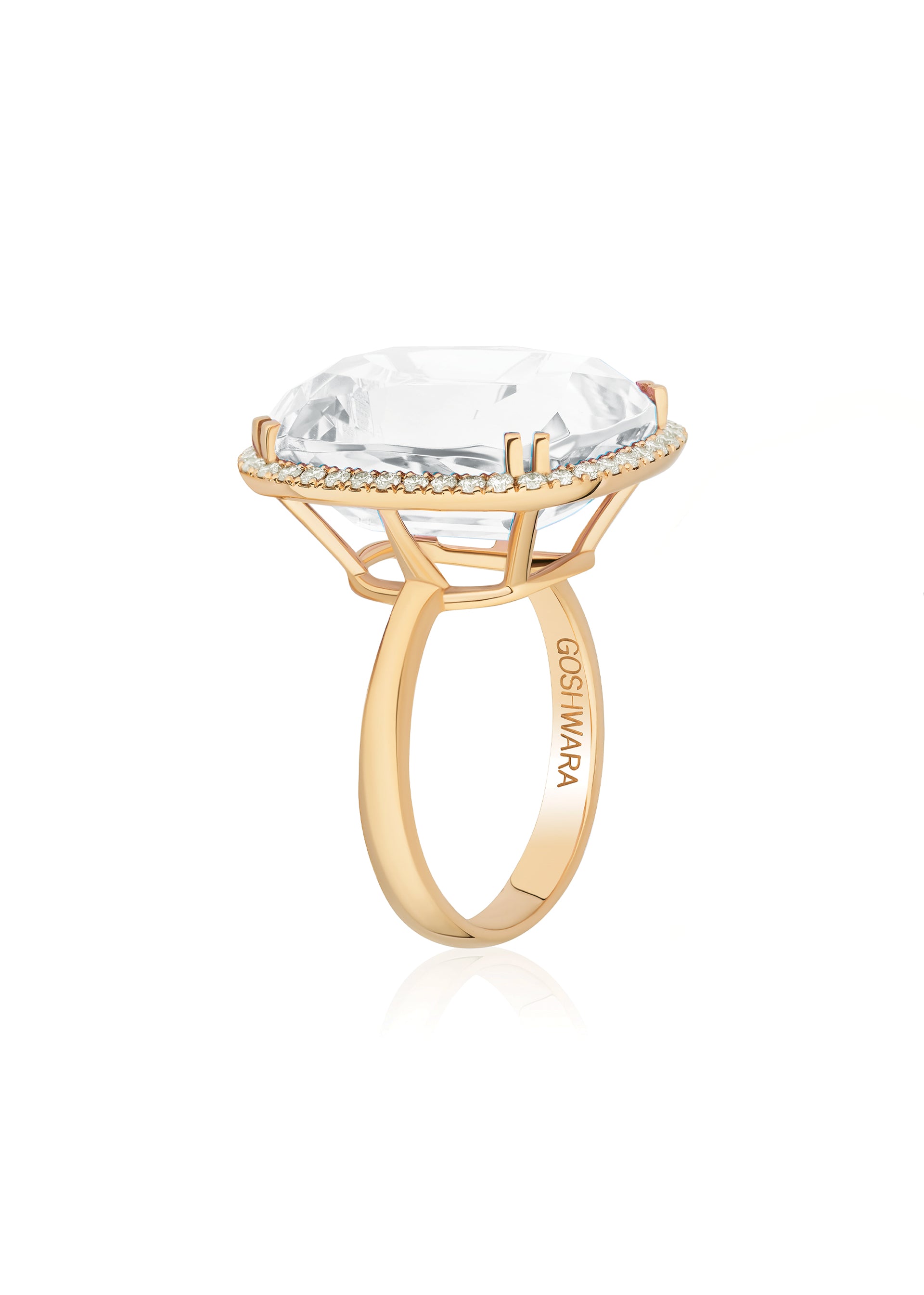 Yellow gold-Rock Crystal