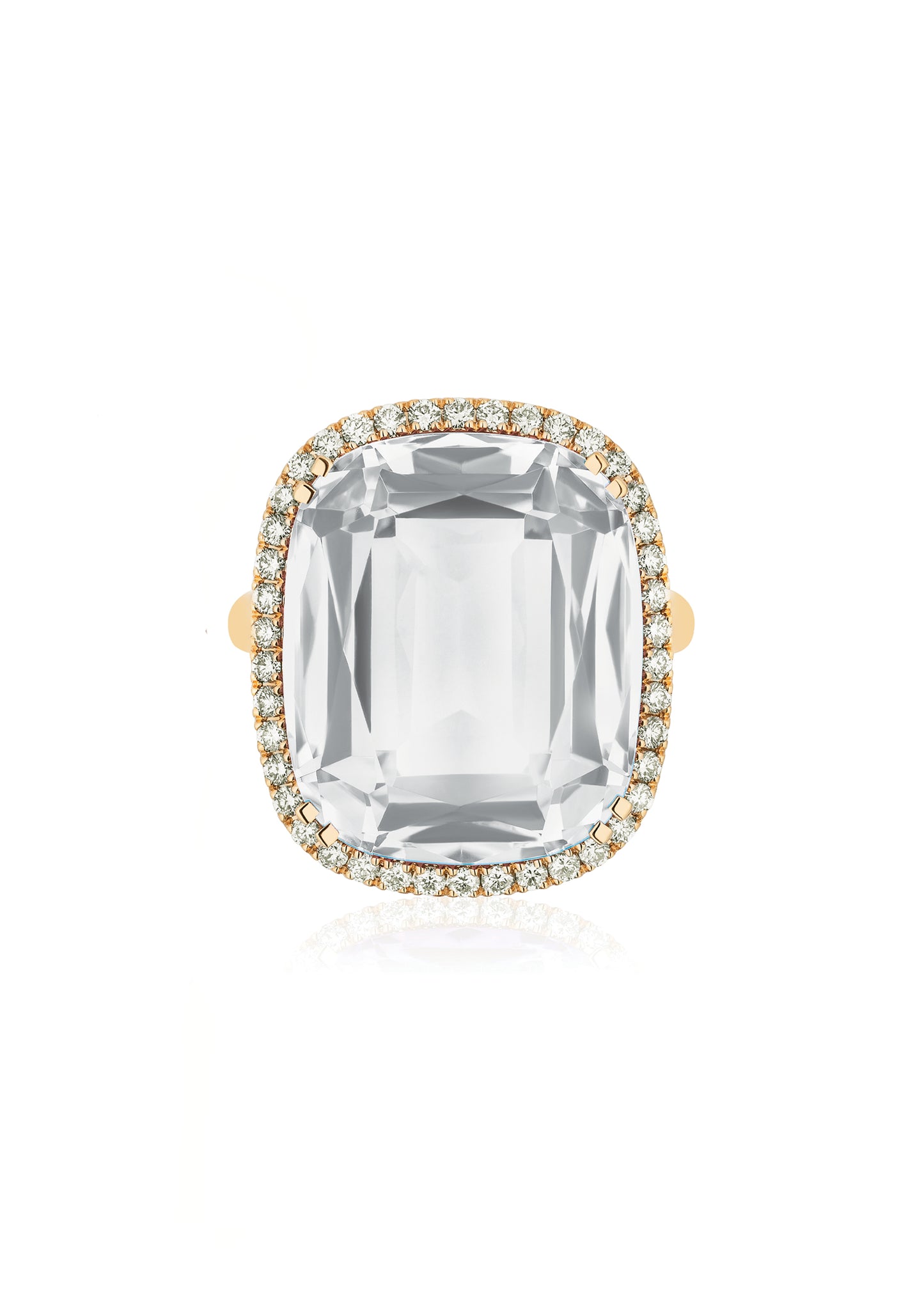 Yellow gold-Rock Crystal