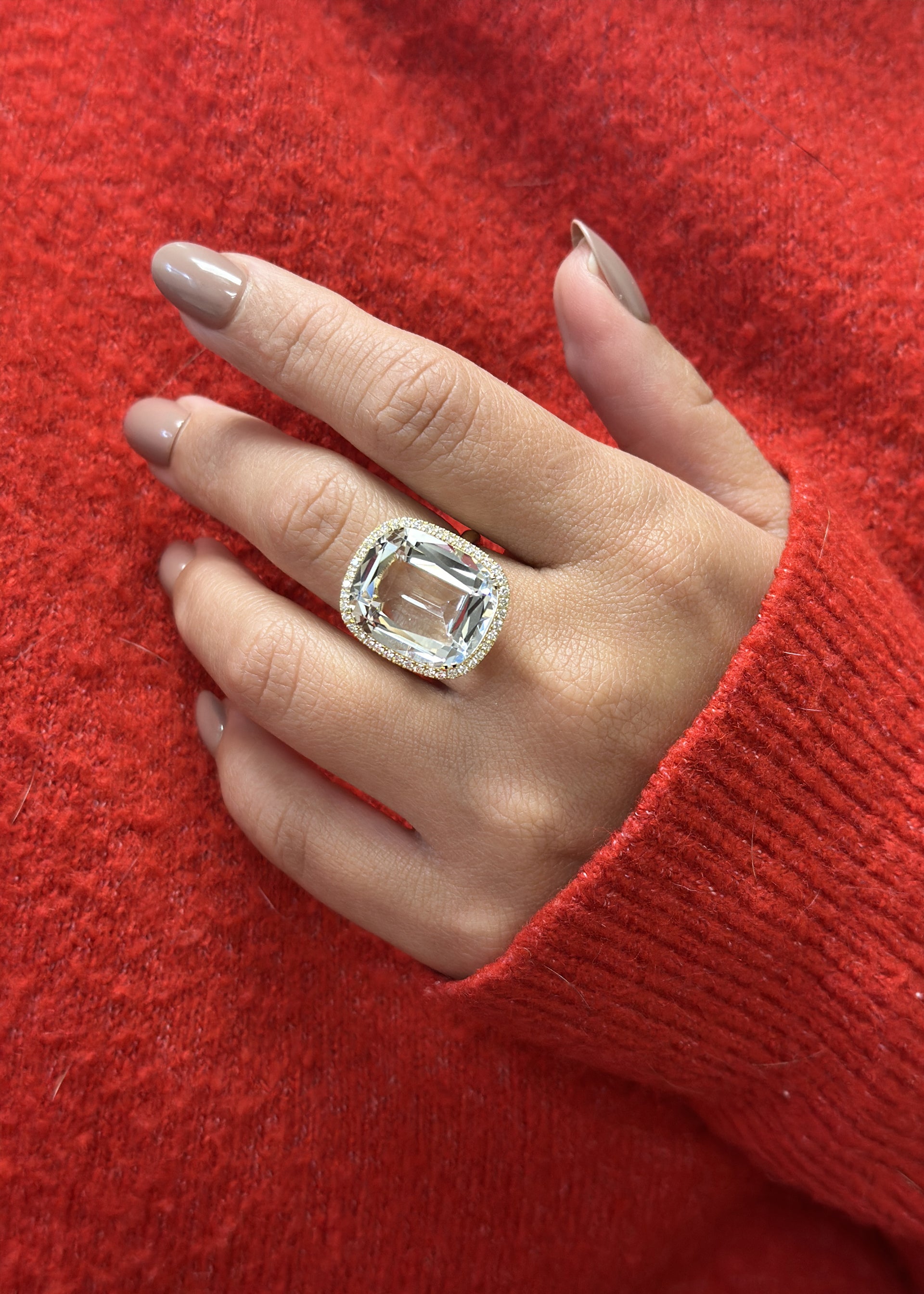 Yellow gold-Rock Crystal