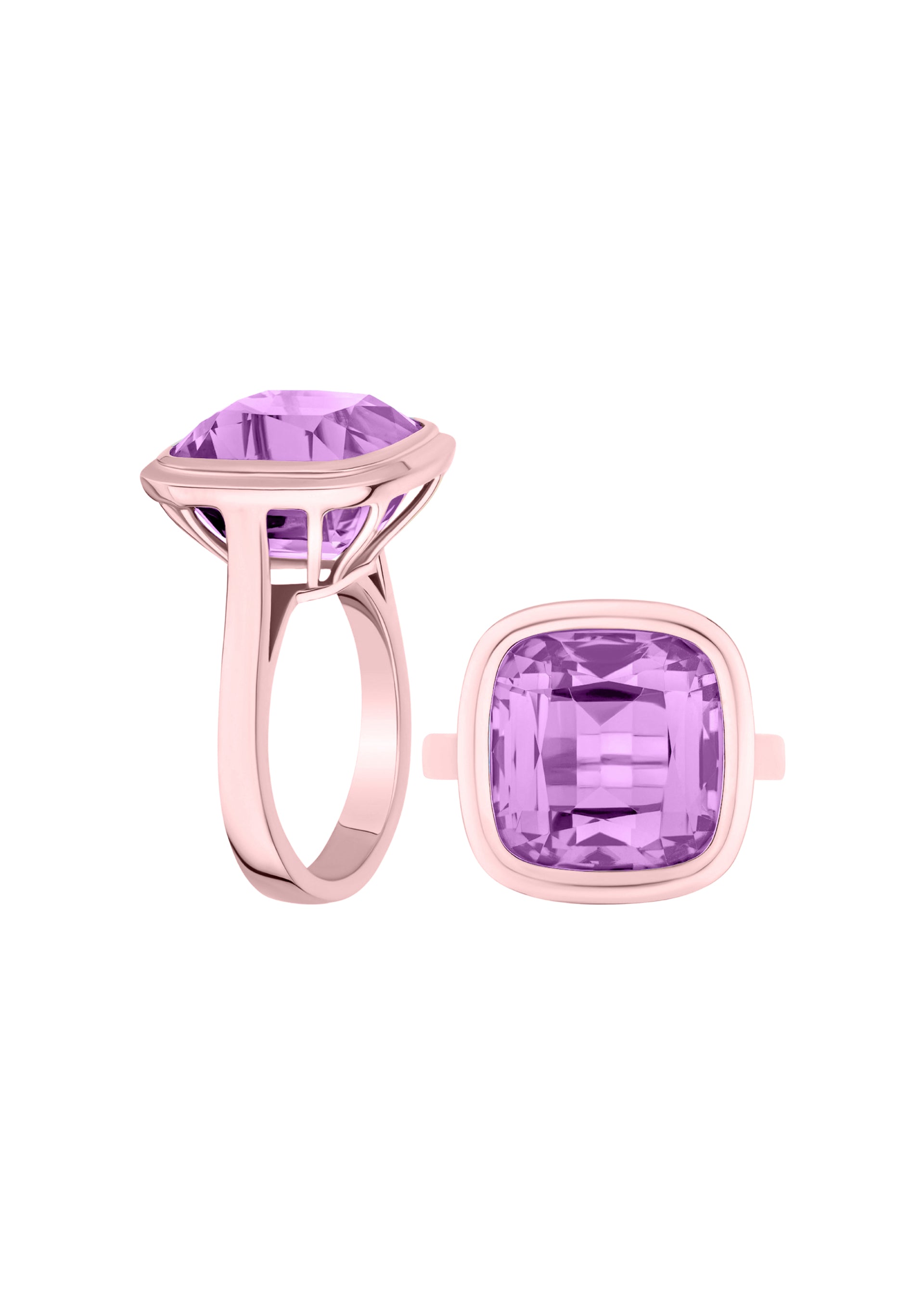Rose gold-Lavender Amethyst