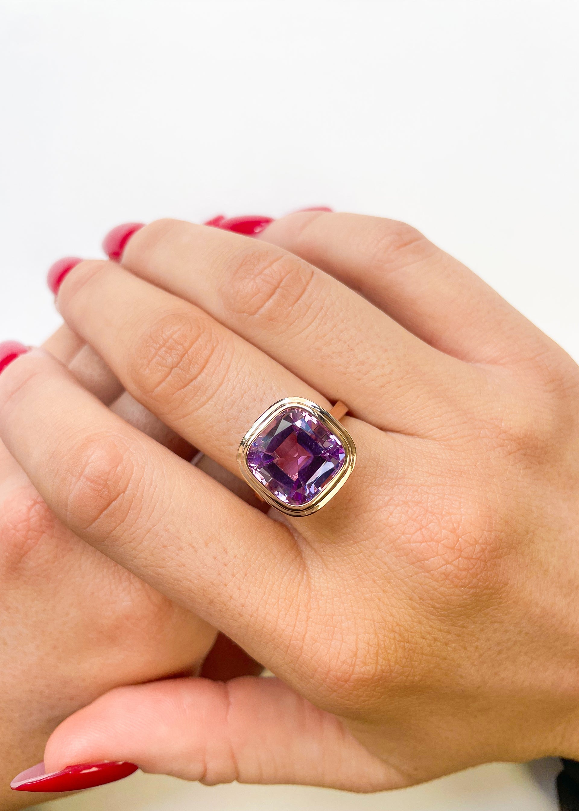 Rose gold-Lavender Amethyst