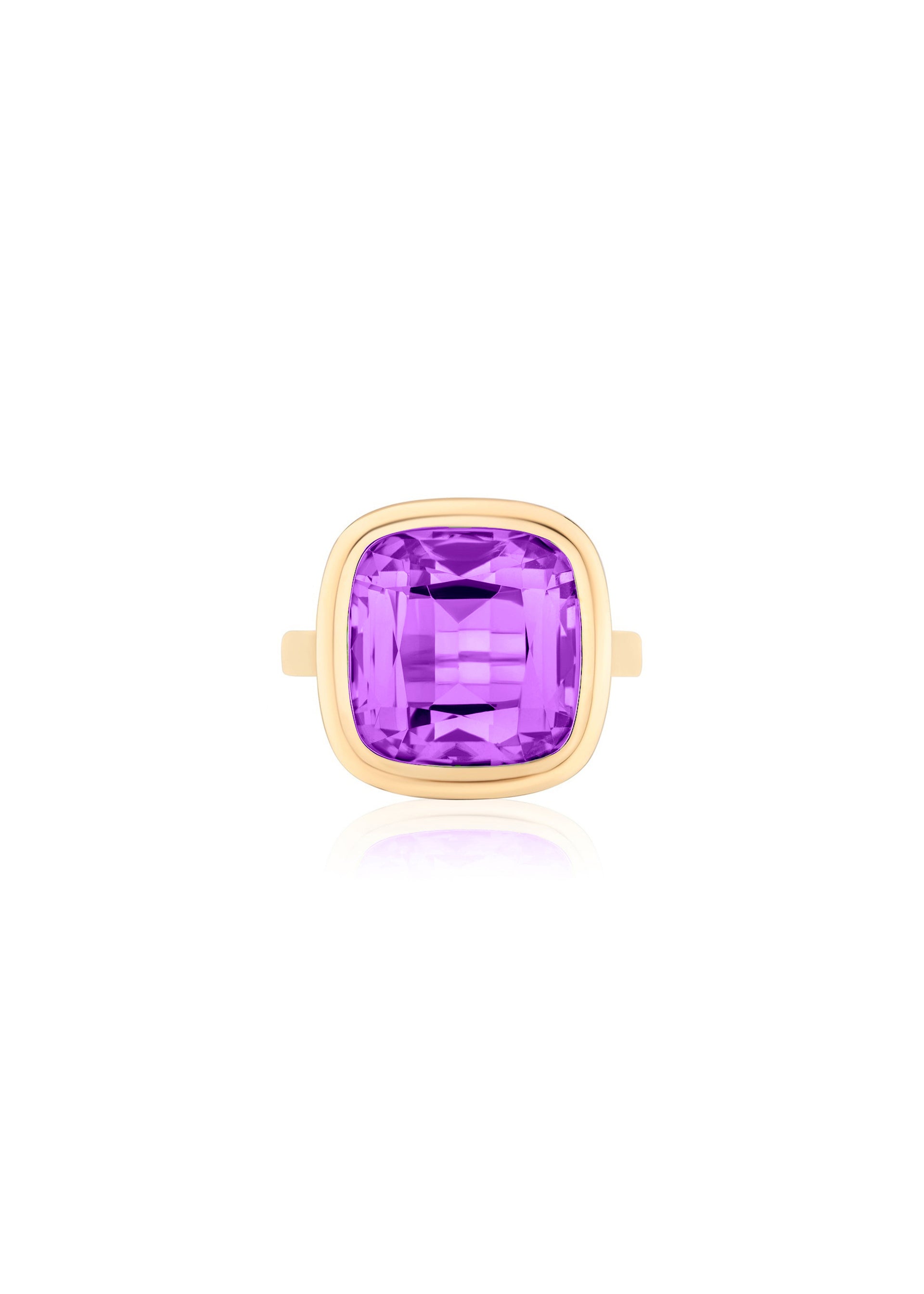 Yellow gold-Amethyst