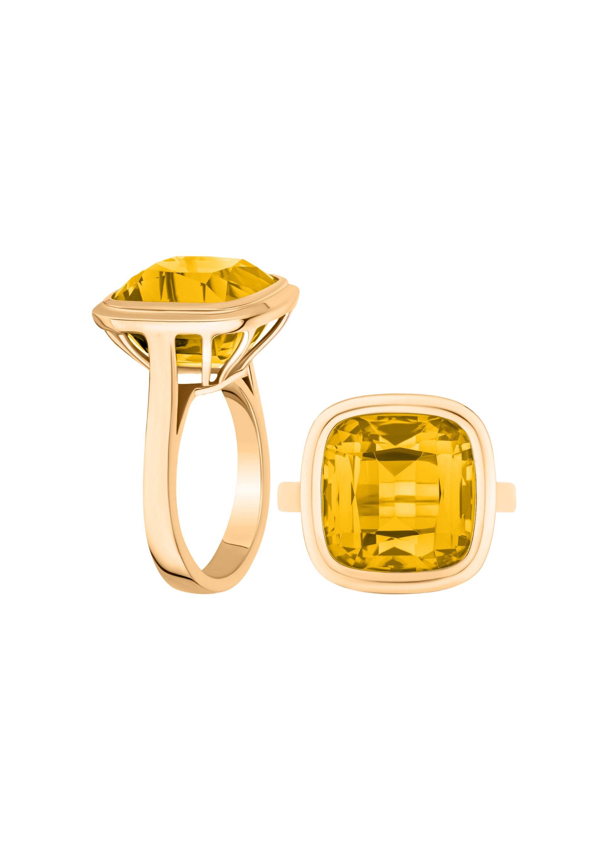 Yellow gold-Citrine