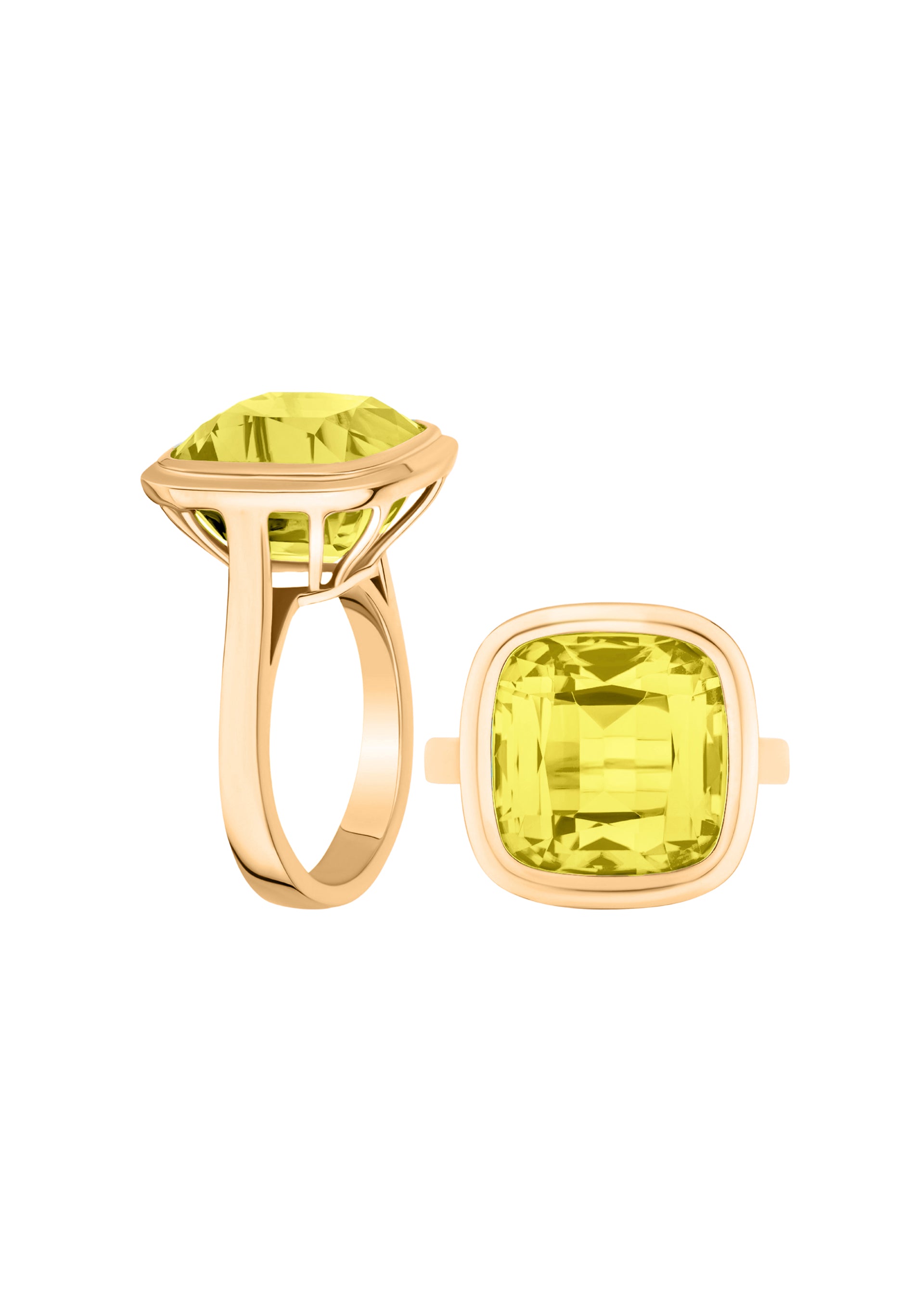 Yellow gold-Lemon Quartz