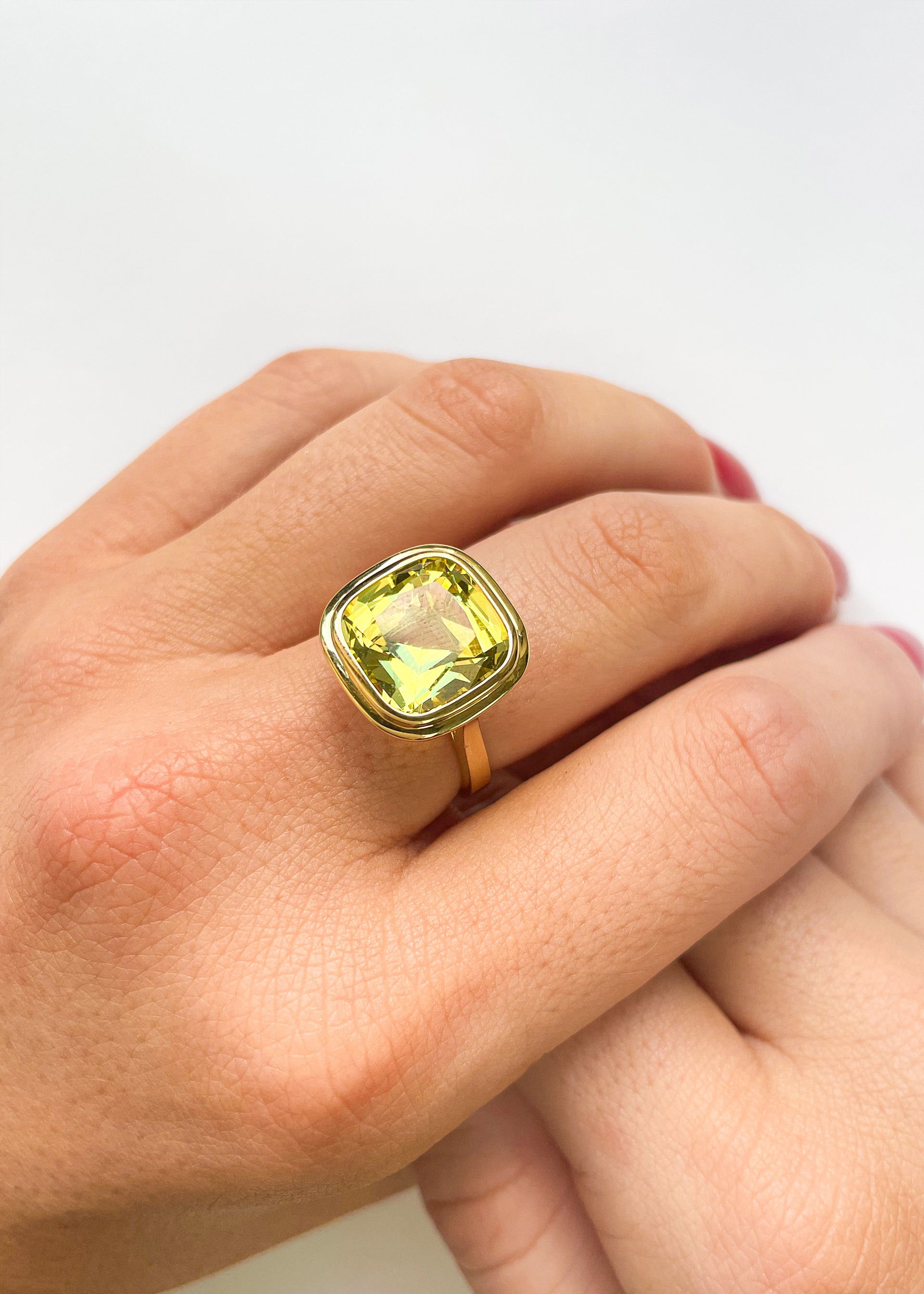 Yellow gold-Lemon Quartz