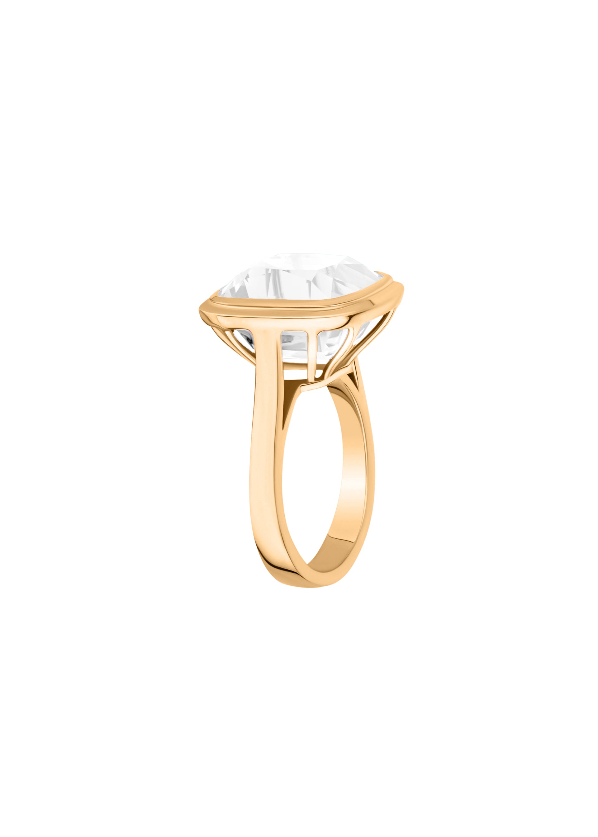 Yellow gold-Moon Quartz