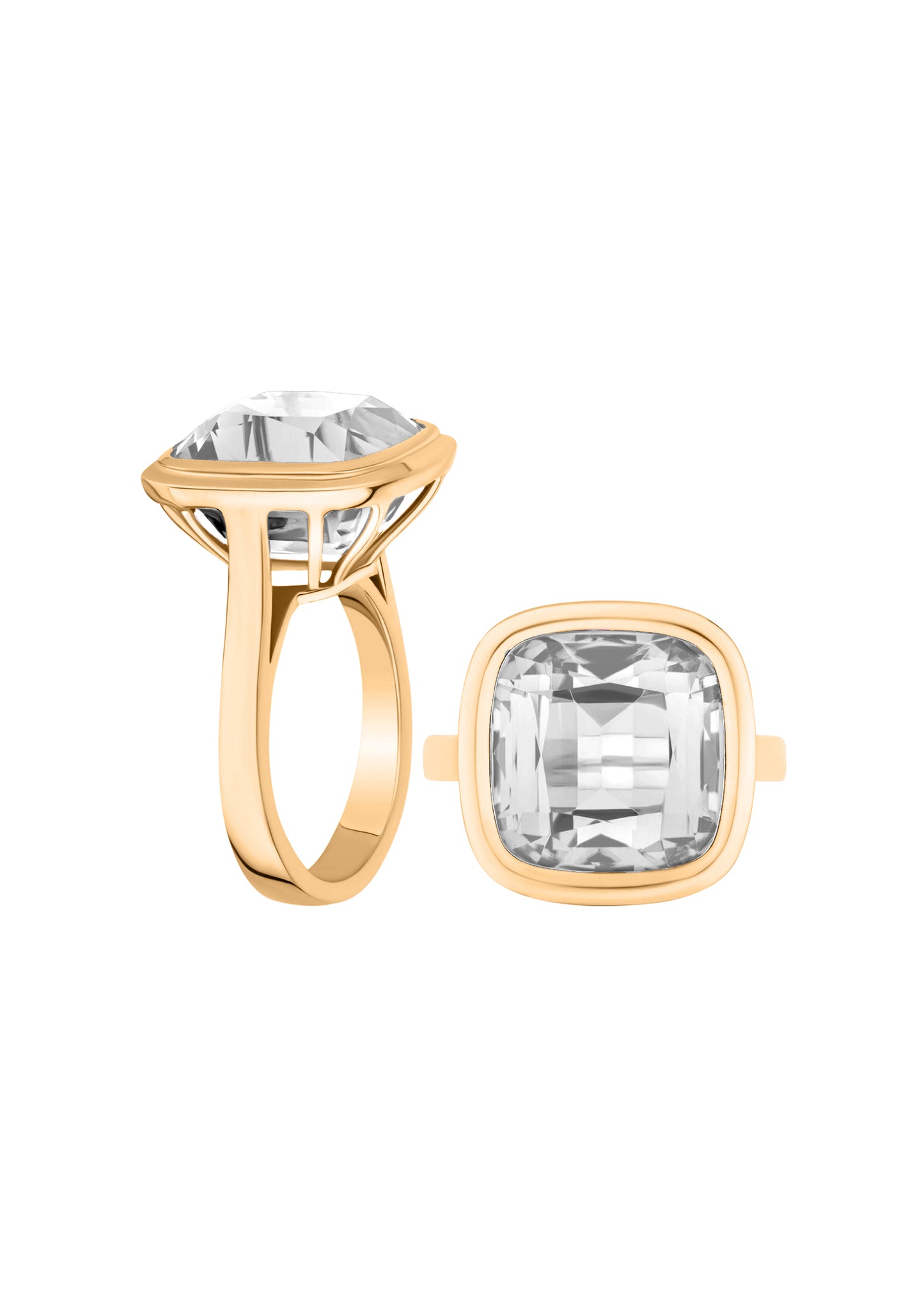 Yellow gold-Rock Crystal