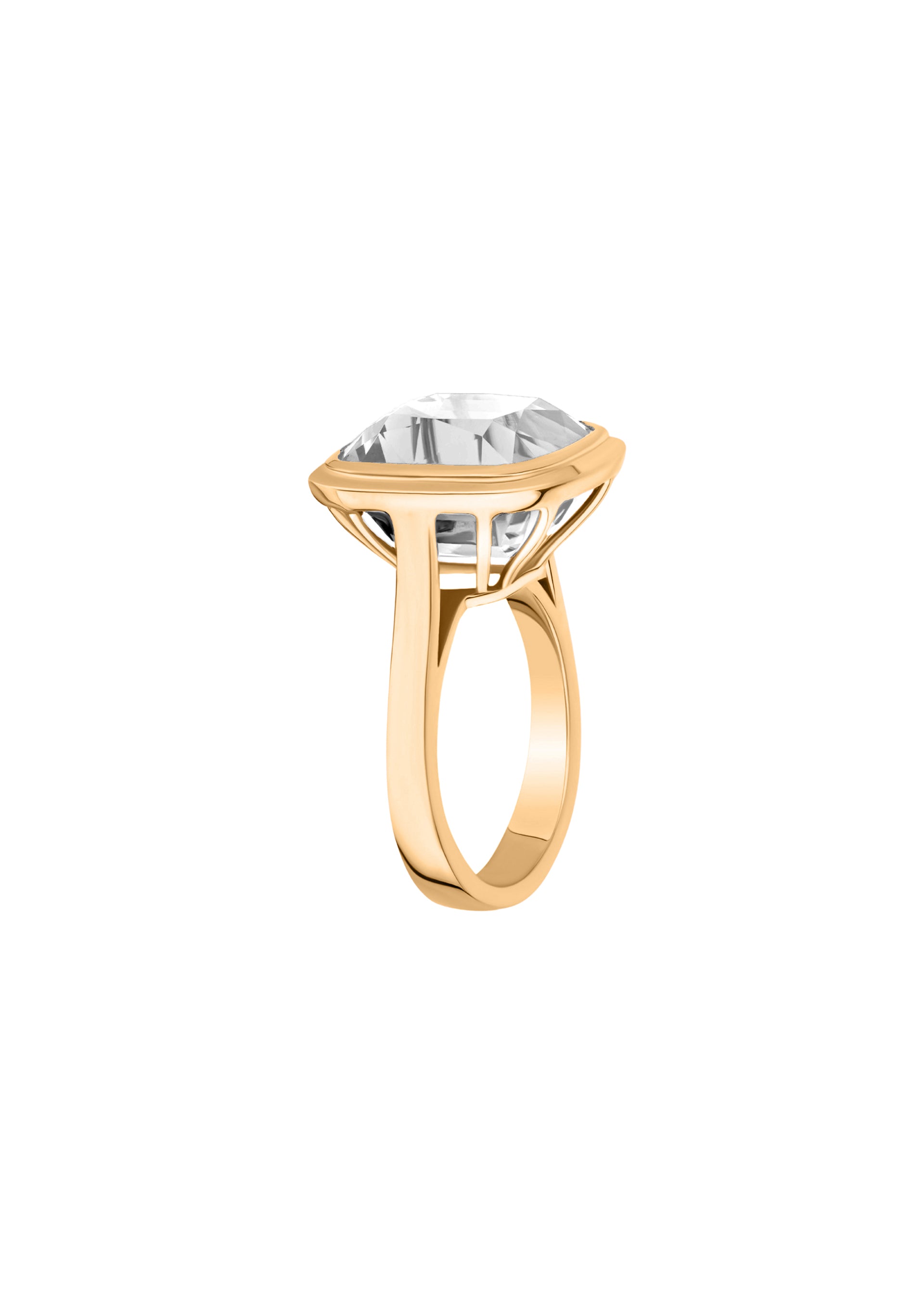 Yellow gold-Rock Crystal