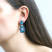 Blue Topaz & Blue Sapphire Earrings
