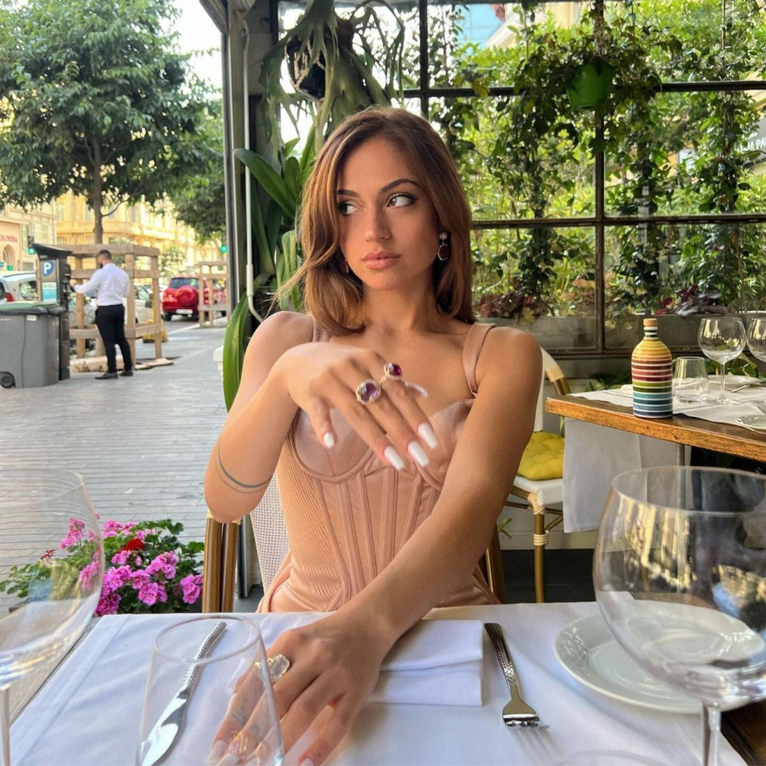 Inanna Sarkis Rings in Cannes