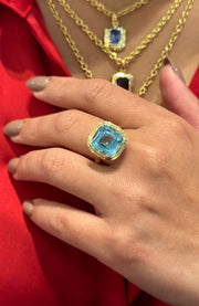 Manhattan Open Gallery Cushion Ring