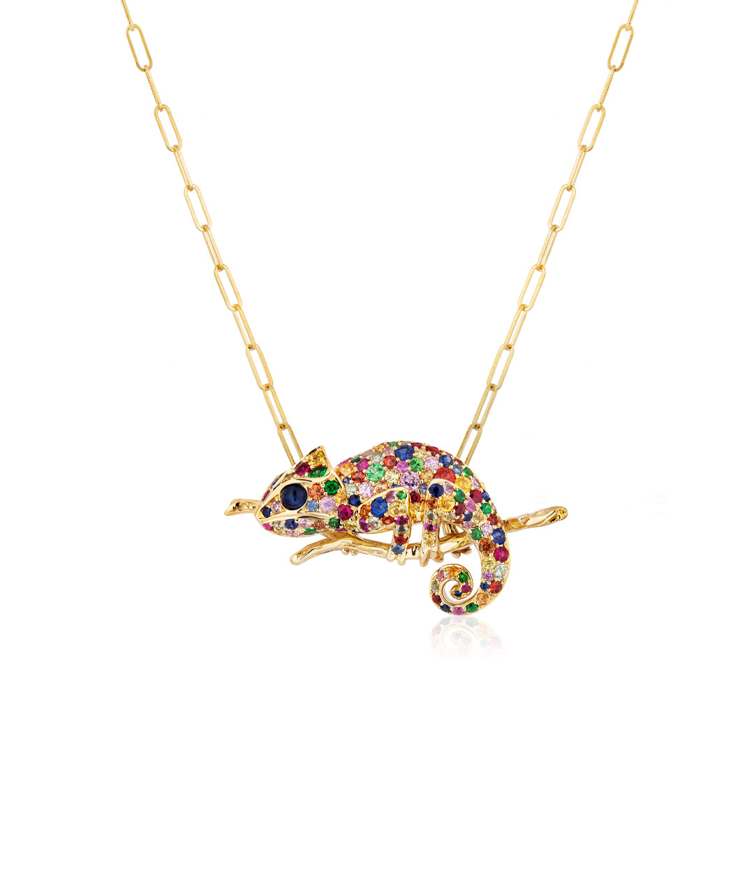 Chameleon Pendant-Brooch