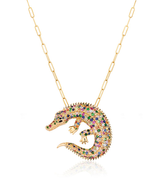 Crocodile Pendant-Brooch