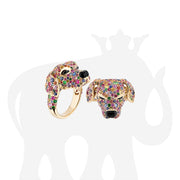 Multi Sapphire & Onyx Dog Ring