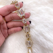 Rock Crystal & Diamonds Bracelet