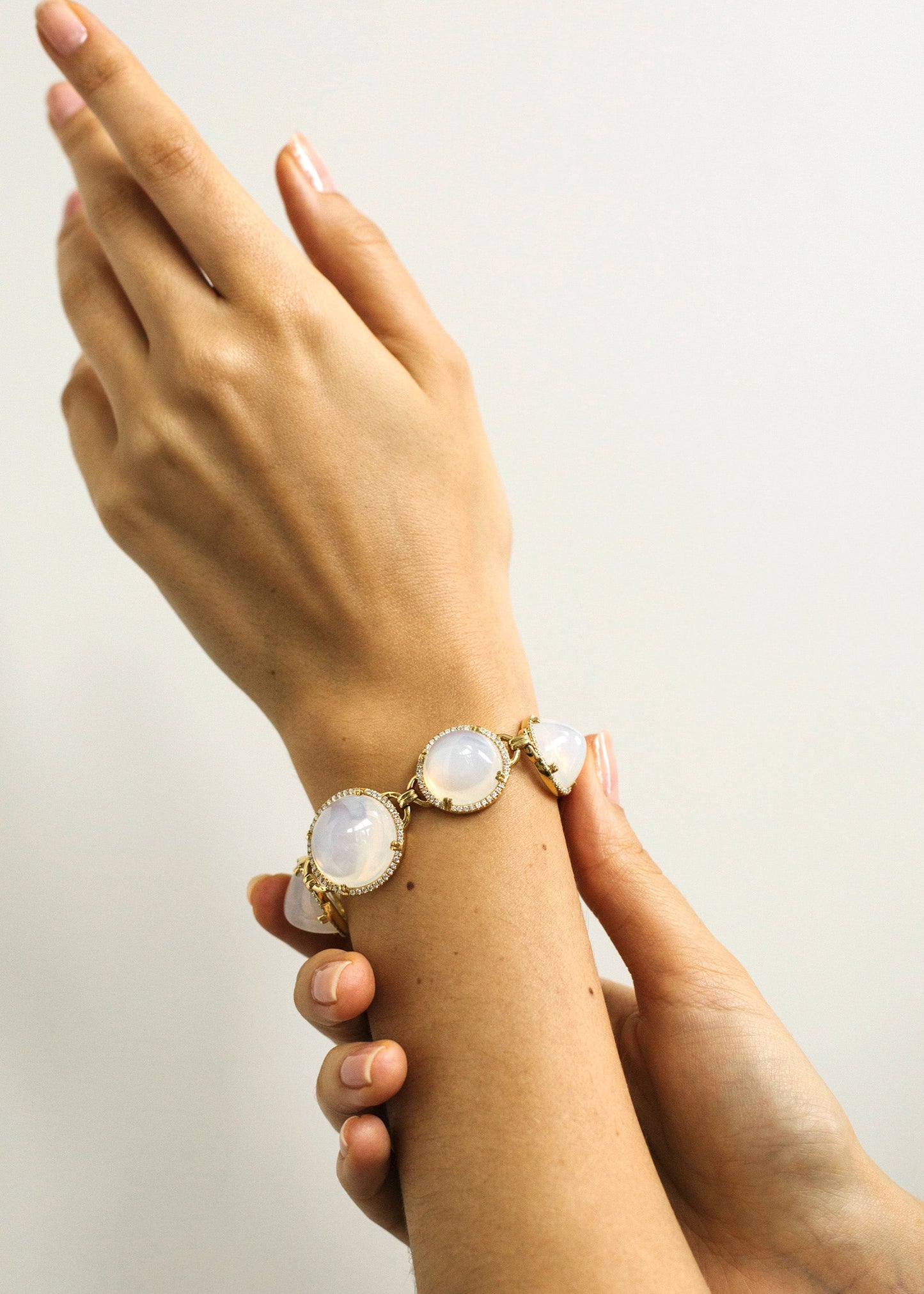Moon Quartz Cabochon Bracelet