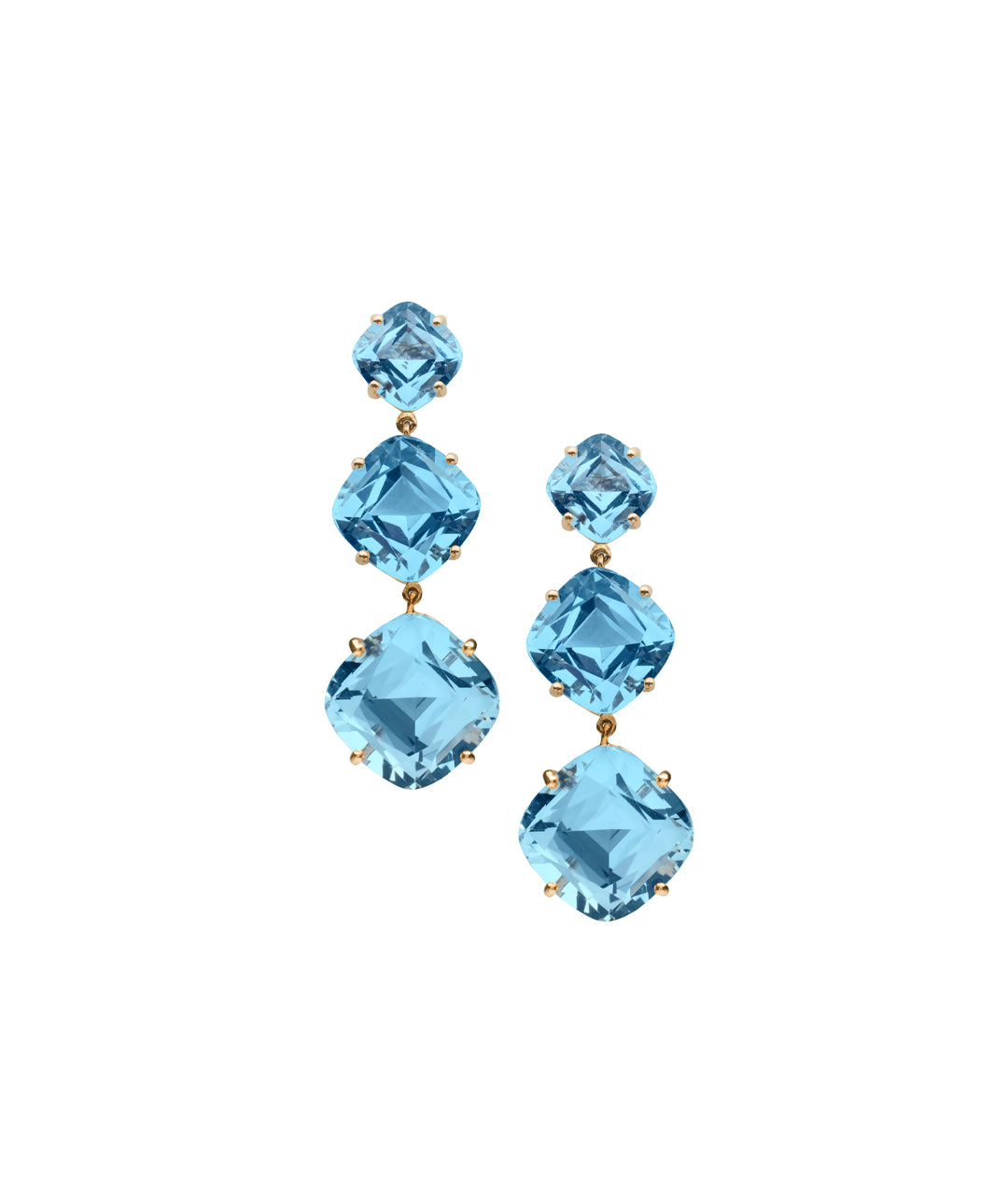 Yellow gold-Blue Topaz