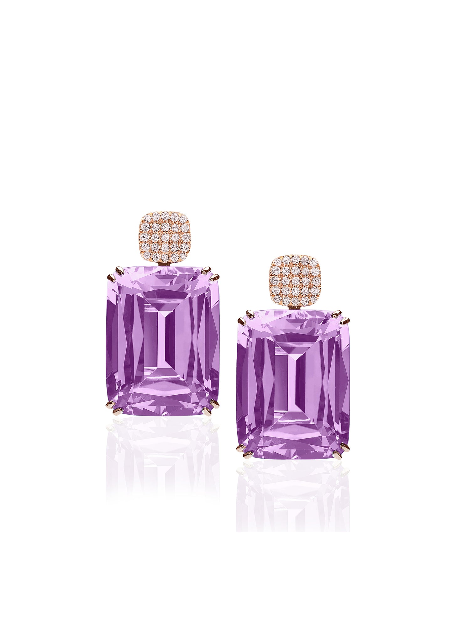 Pavé Top Drop Earrings Metal Sample
