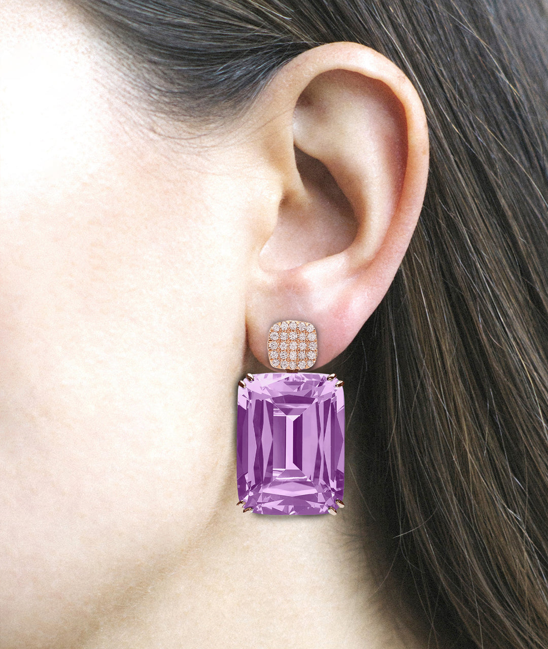 Rose gold-Lavender Amethyst