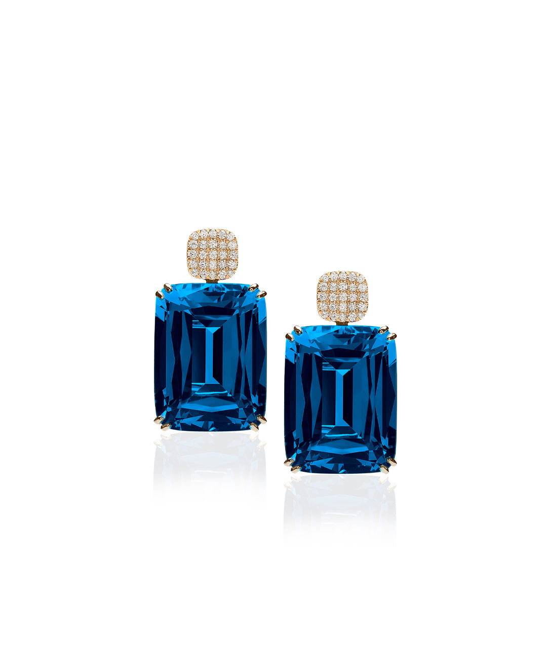 Yellow gold-London Blue Topaz