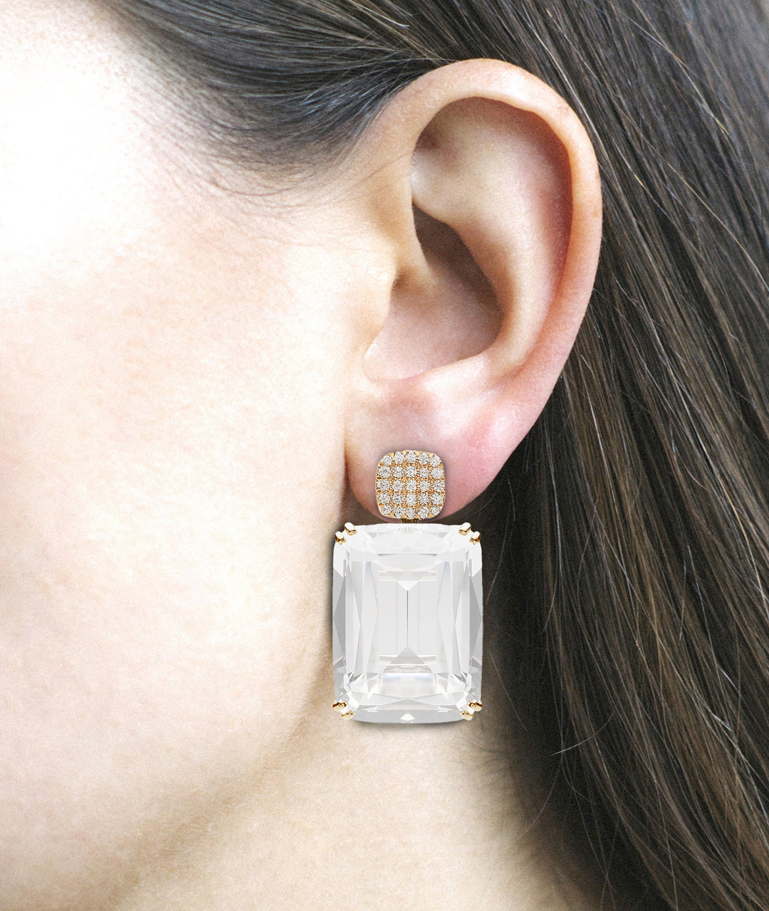 Yellow gold-Moon Quartz