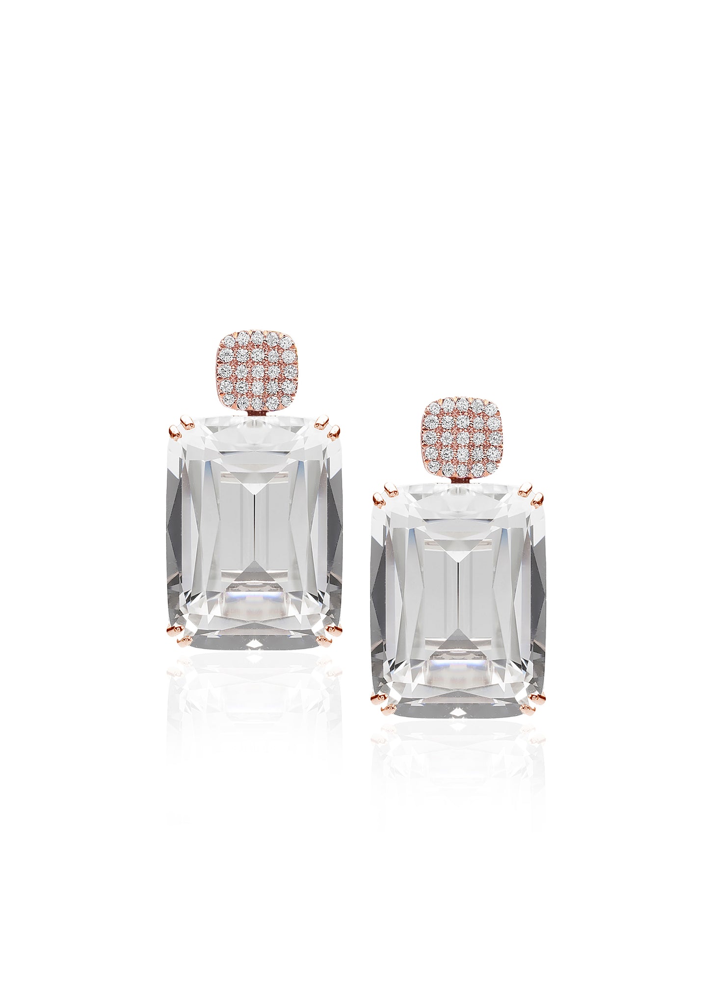Pavé Top Drop Earrings Metal Sample