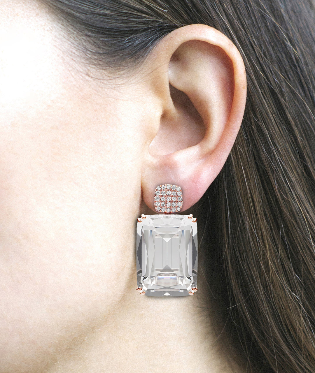 Rose gold-Rock Crystal