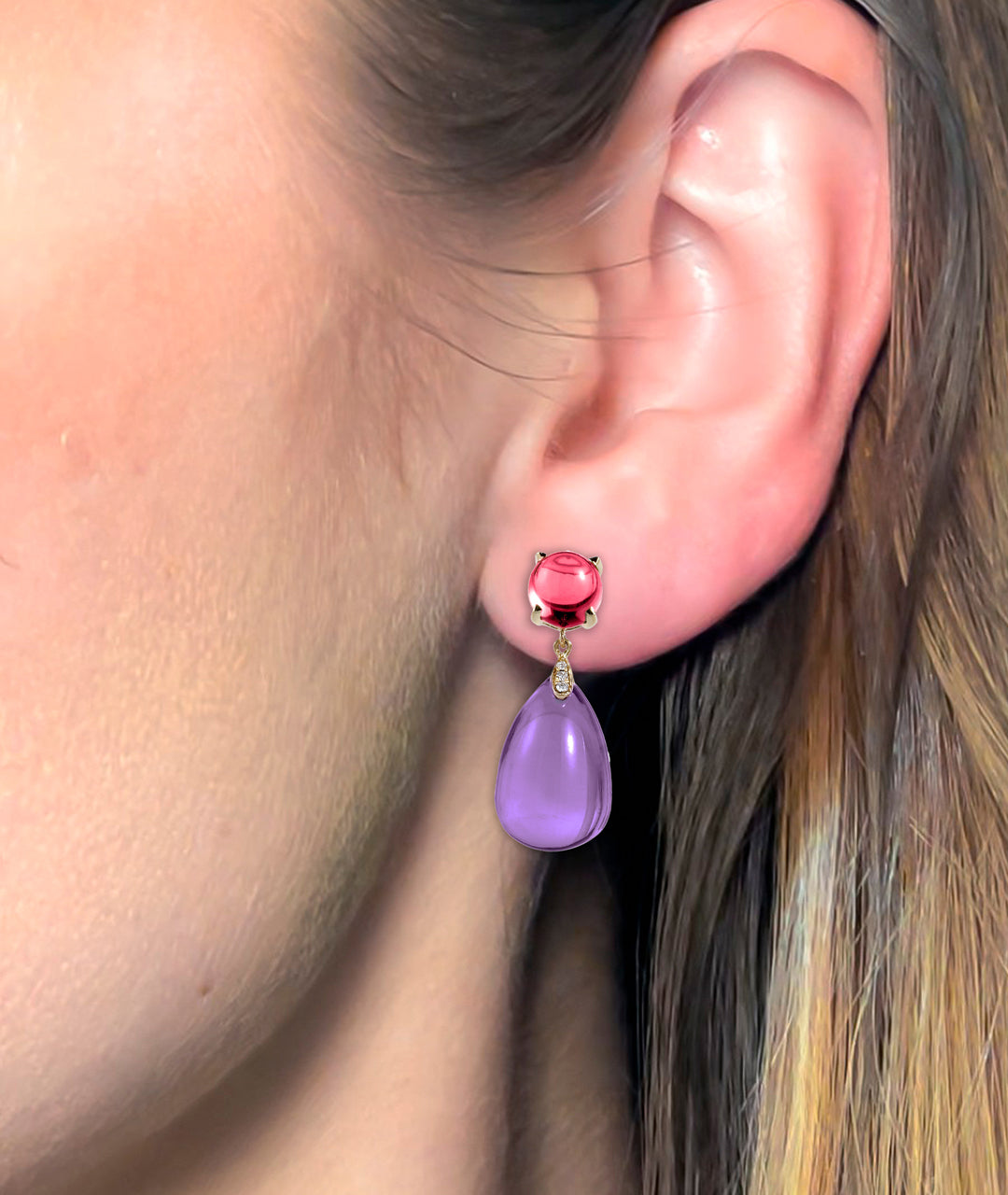 Amethyst with Garnet