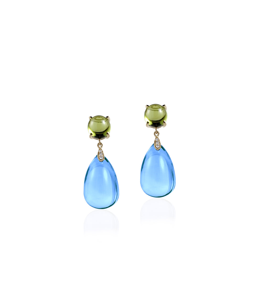 Blue Topaz with Peridot
