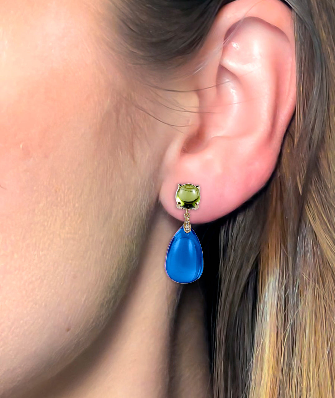 London Blue Topaz with Peridot