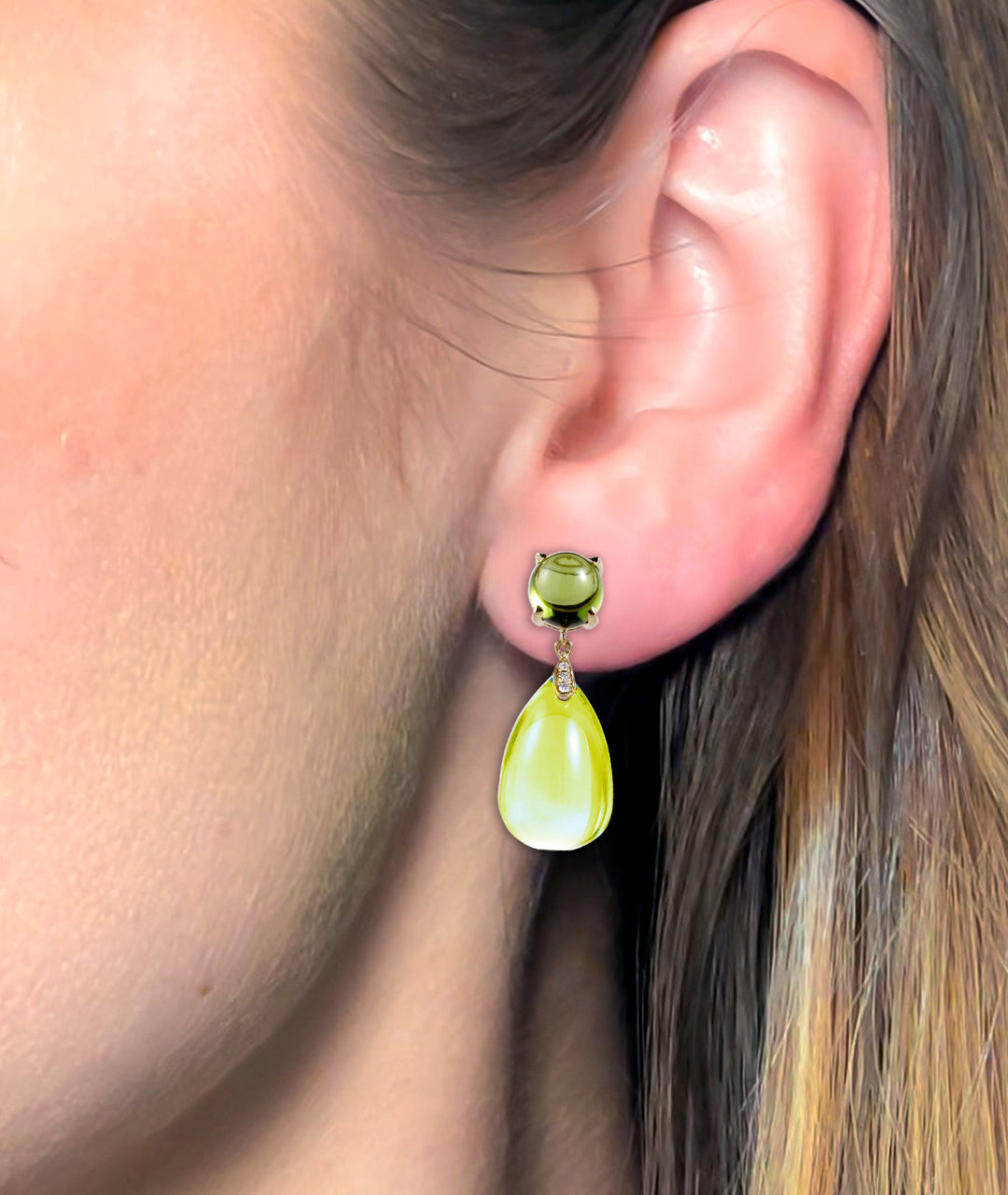 Lemon Quartz with Peridot