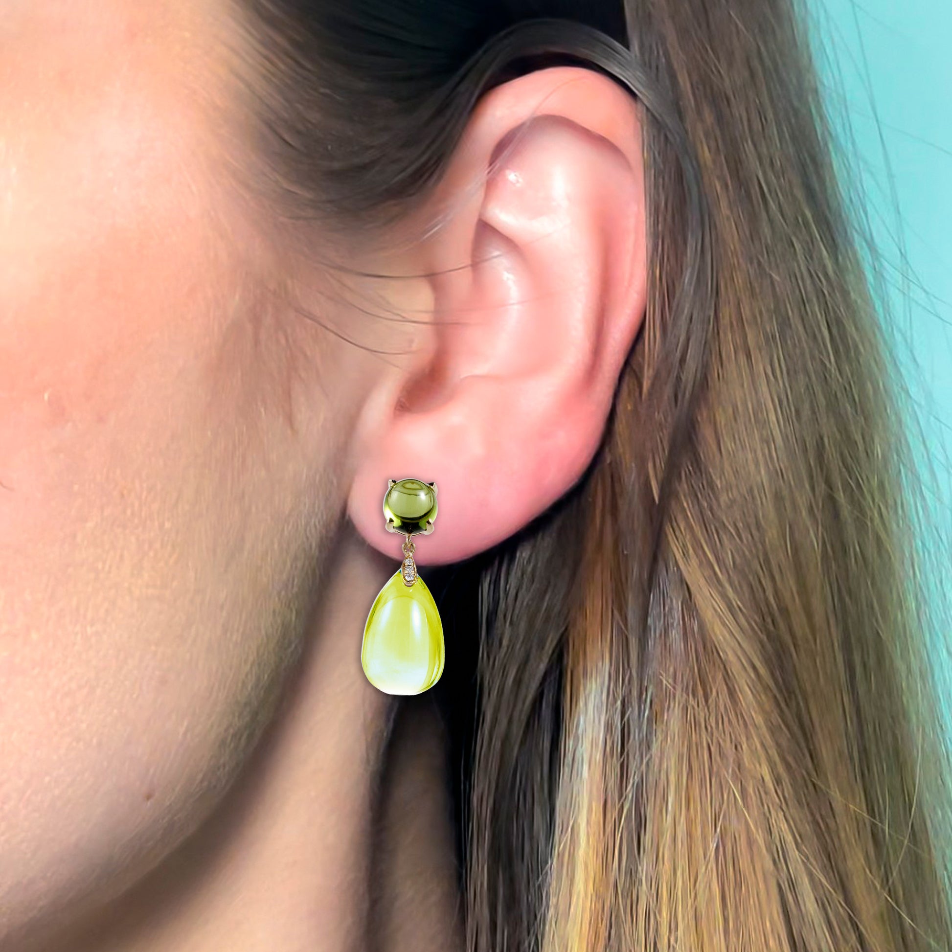 Lemon Quartz with Peridot