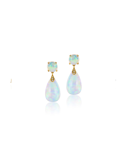 Cabochon Teardrop Earrings