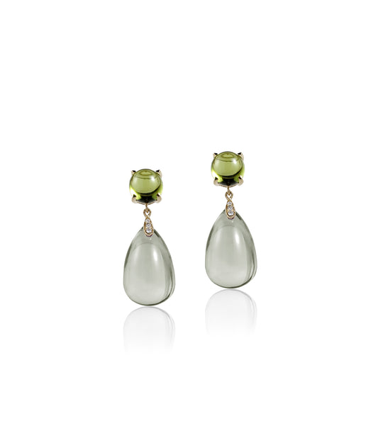 Prasiolite with Peridot