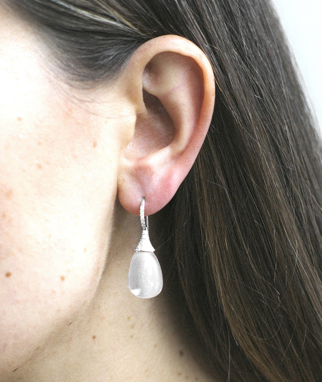 White gold-Moon Quartz