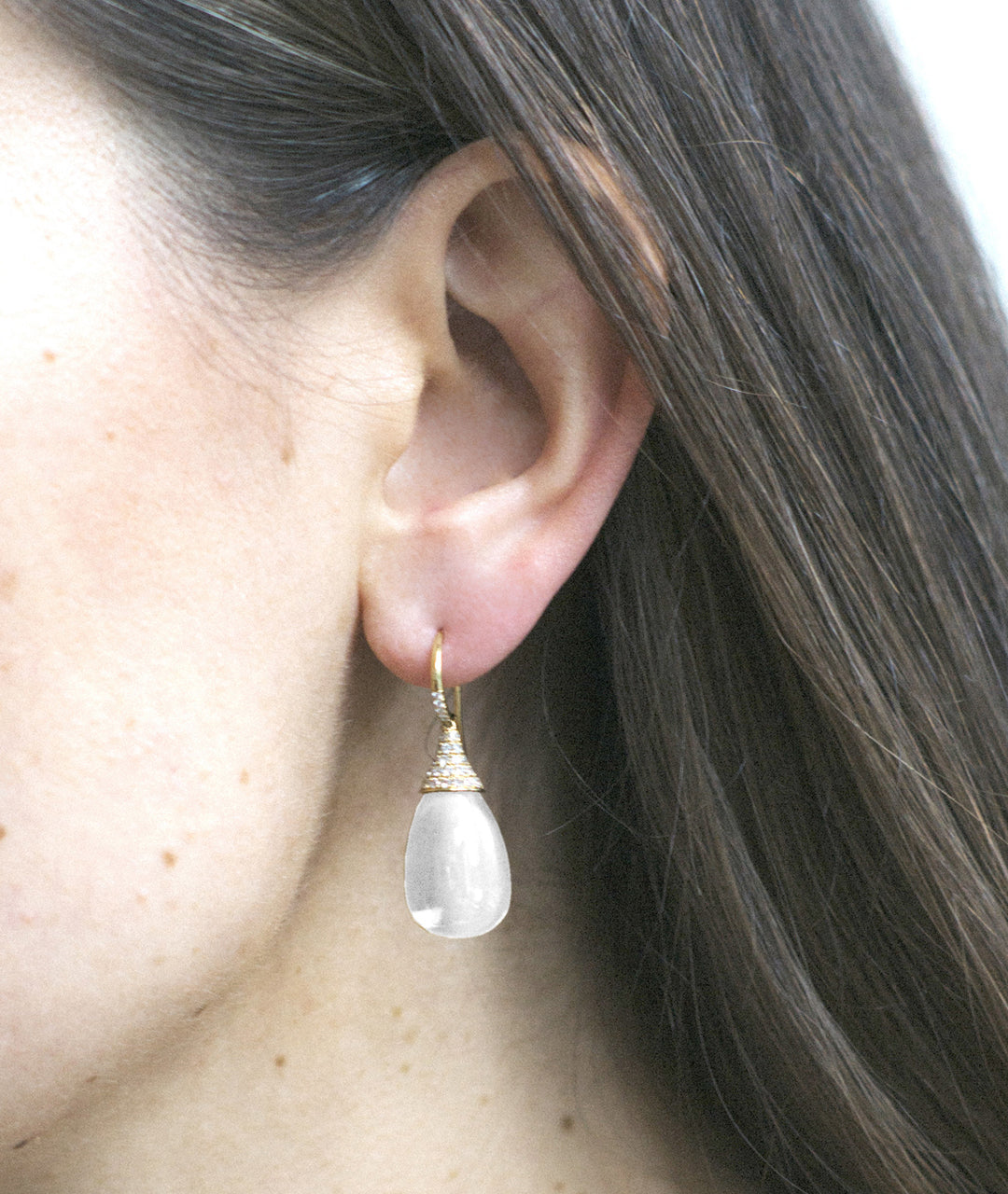 Yellow gold-Moon Quartz